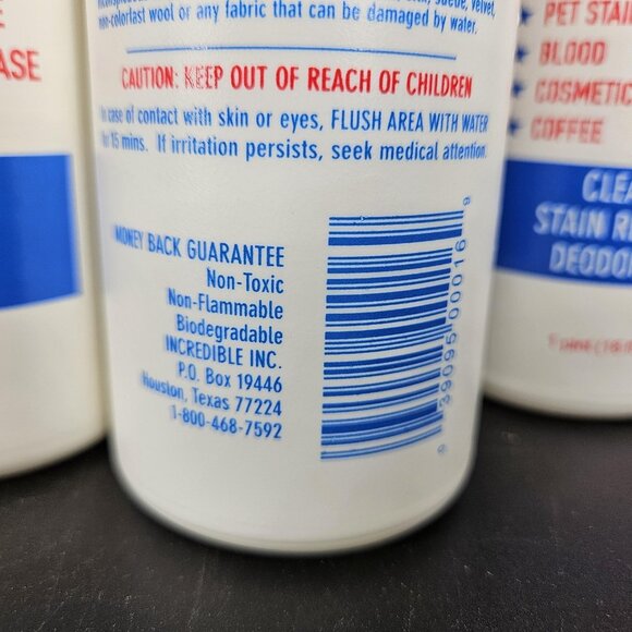 Incredible Stain Remover Cleaner 6 Carpet Upholstery Pet Stains Deodorizer 16oz - Picture 10 of 10